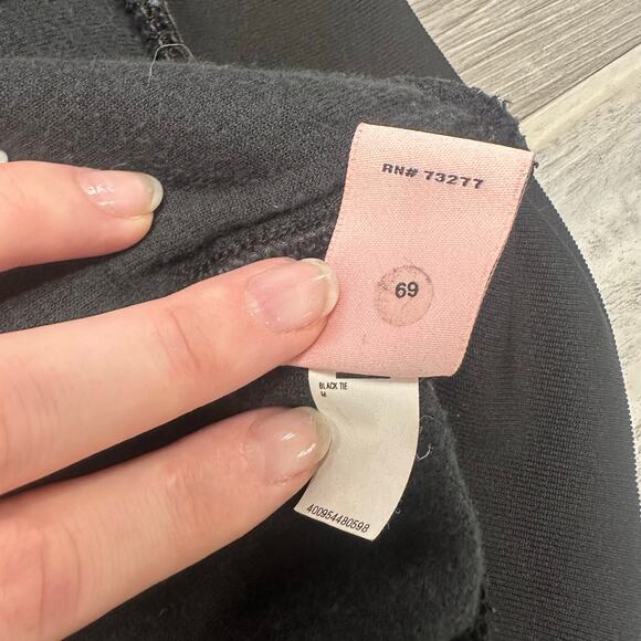 Y2K Juicy Couture Black Womens M Streetwear Full Zip Hooded Velour Track Jacket - Picture 6 of 10